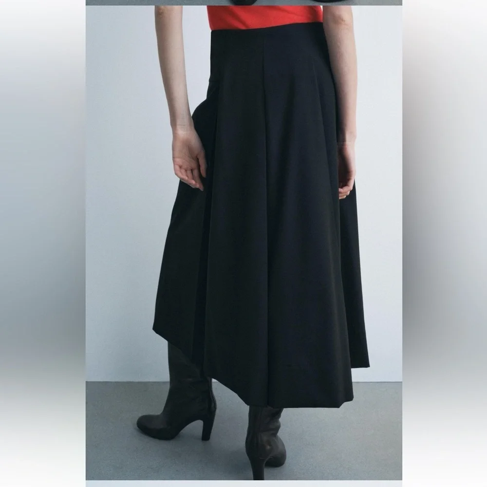 BOX PLEAT MIDI SKIRT ZW COLLECTION